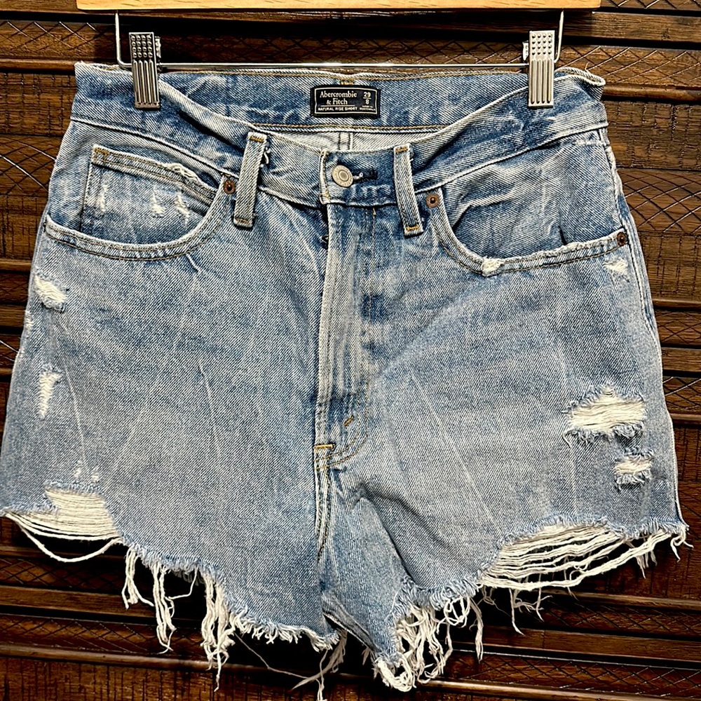 Abercrombie & Fitch Natural Rise Denim Shorts - 29 / 8